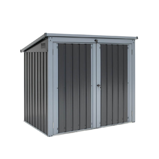 Metal Storage Shed for Outdoor Use - Galvanized Steel - 200 x 120 x 160